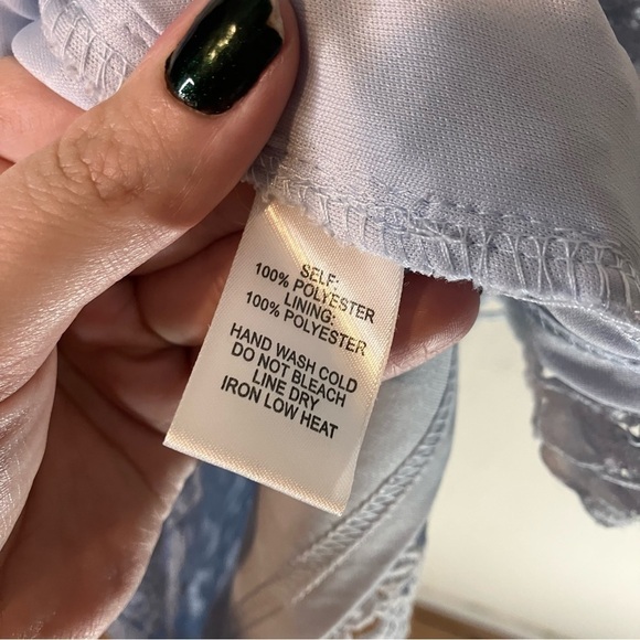 LULU’S Love Poem Light Blue Floral Lace Mini Dress - Picture 11 of 11